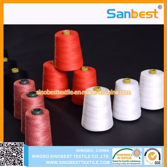 Industrieller knotenlos gesponnener Beutelverschlussfaden aus Polyester 20/4